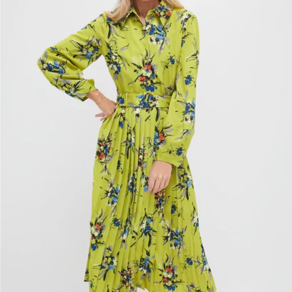 Tuckernuck Lime Floral Long Sleeve Dress